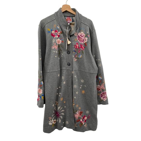 Johnny Was M Celestin Embroidered Military Jacket - Picture 2 of 5